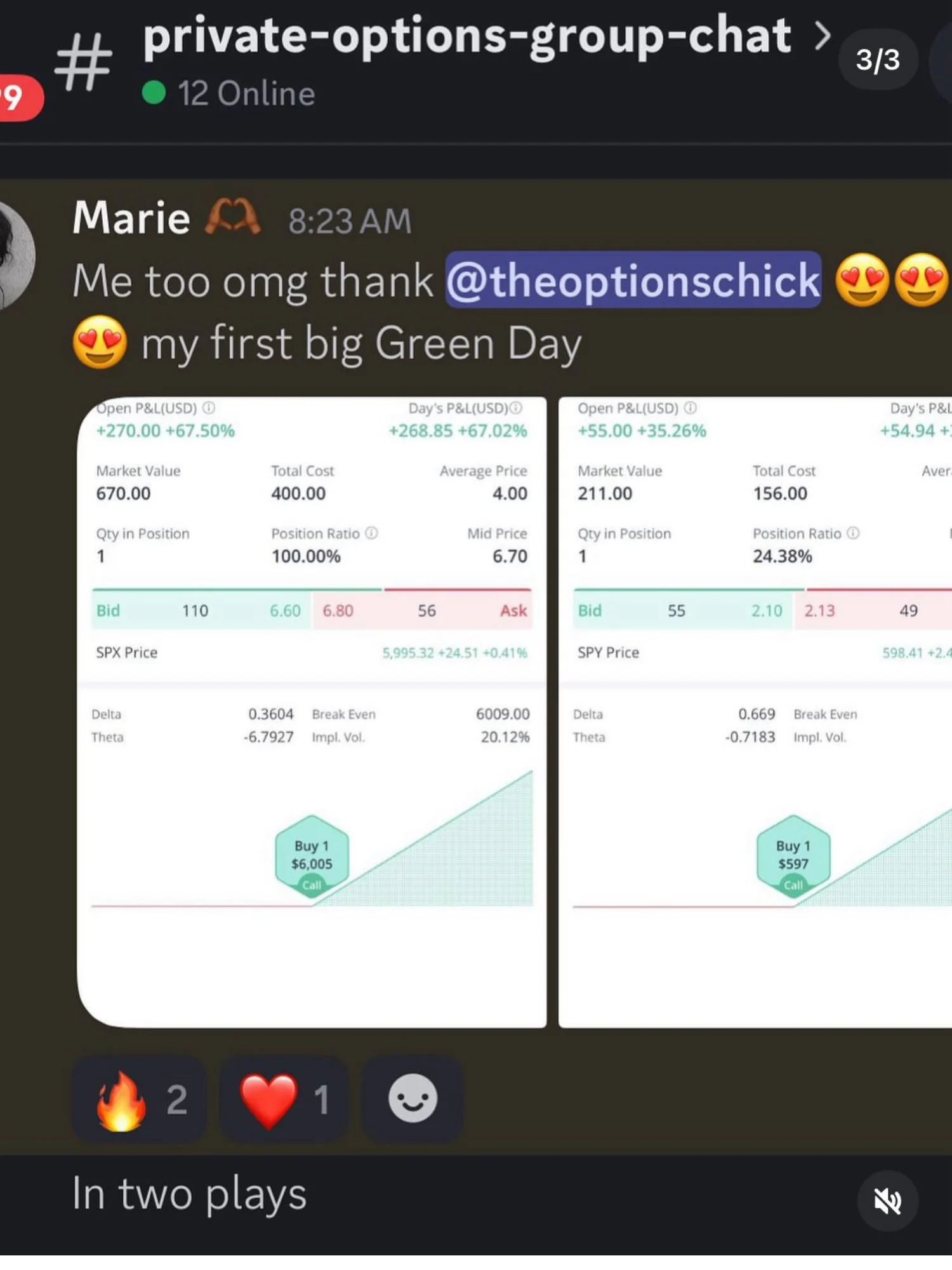 Trading result 8