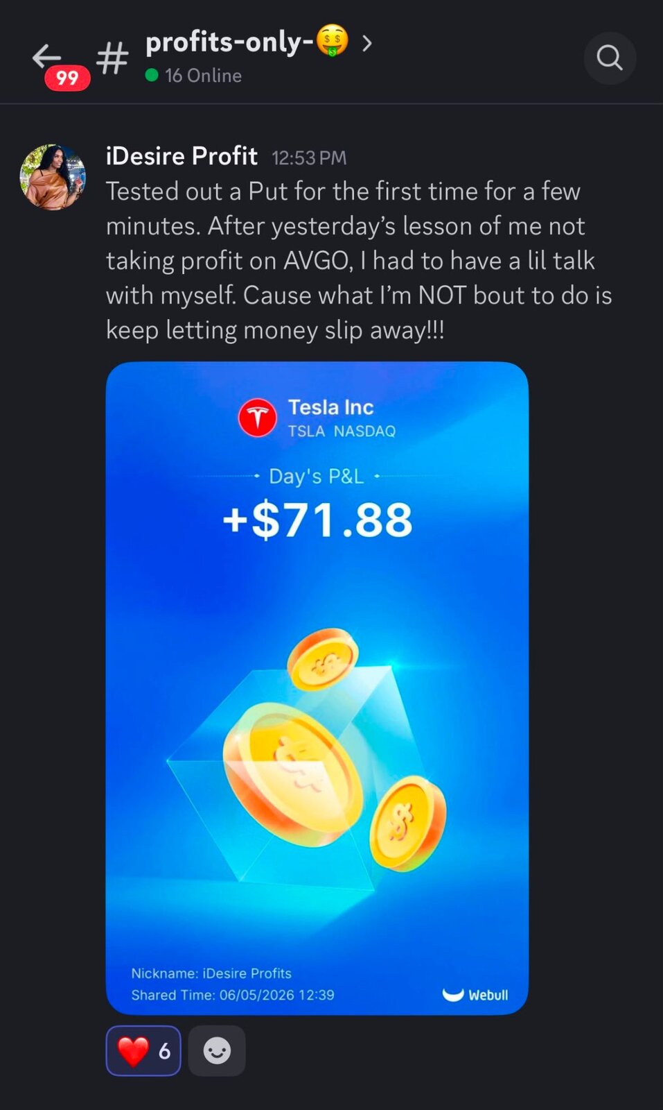 Trading result 3